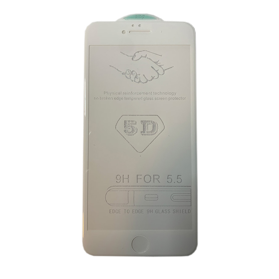 Folie sticlă temperată 5D Iphone 7 / 8 PLUS alb