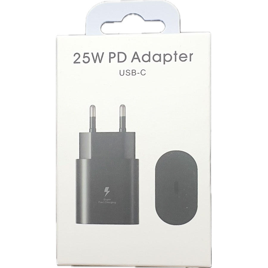 Adaptor retea cu incarcare super rapida 25w negru blister