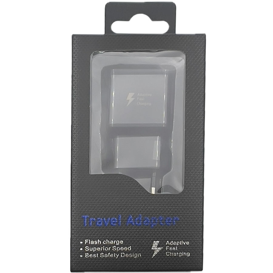 Adaptor retea cu incarcare rapida 15w  negru blister